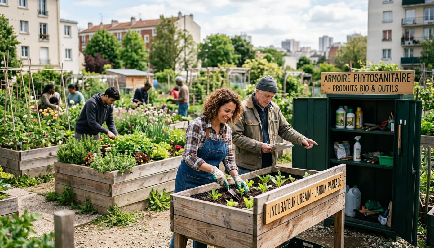 Incubateurs urbains et armoire phytosanitaire : une alliance inattendue pour les jardins partagés